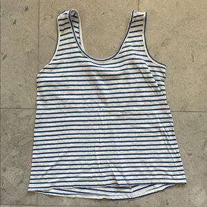 Whetherly Linen Striped Knit Tank Top - O/S